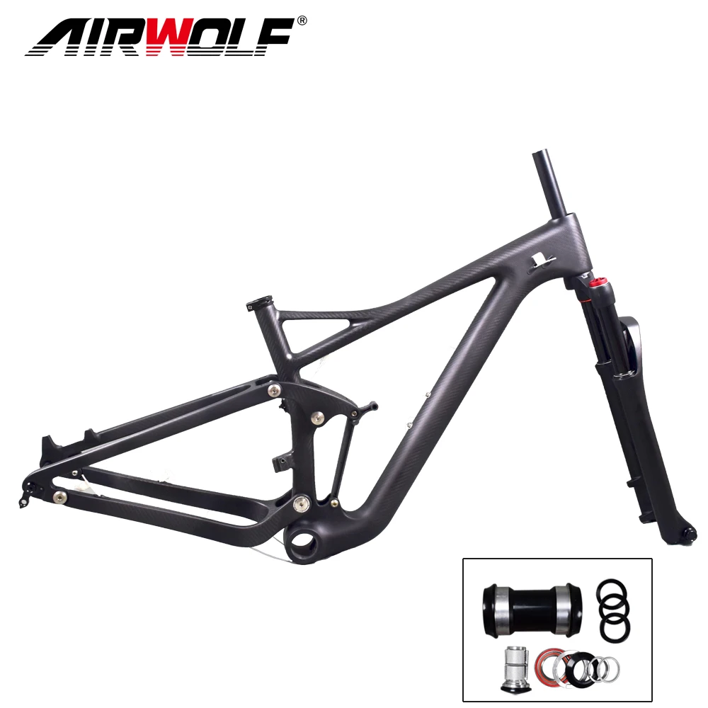 29er full suspension carbon mountain bike frame with Suspension fork mtb frame carbon 29