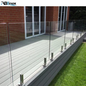 304 stainless steel post for glass railing glass fence balustrade glass handrail design