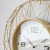 Import 3D design gold metal frame decorative  metal wire  wall clock from China