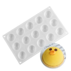 3D Silicone Molds Mini Truffle 15 Hole Round Ball Shaped Baking Moulds Cake Mold for Dessert Muffin Brownie Pudding Jello