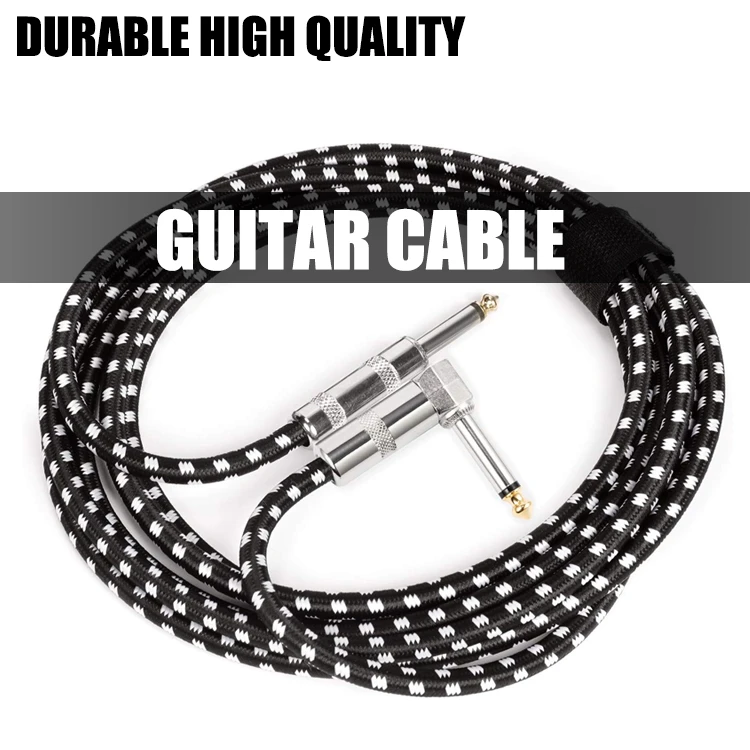 3M 1/4 Inch TS Right Angle Jack to Straight Music Instrument Accessories Guitar Cable