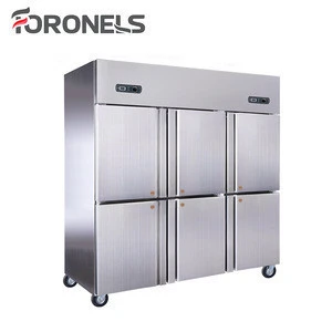4 Door Upright Stainless Steel Commercial Deep Refrigerator Freezer