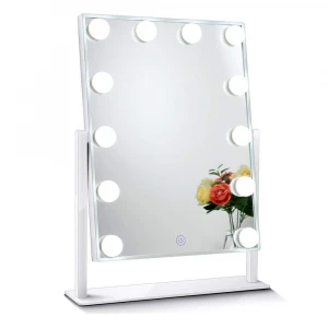 40x30cm Dimmable Touch Control LED Bulbs Lighted Vanity Mirror Hollywood Style Makeup Tabletops, Large Cosmetic Mirror