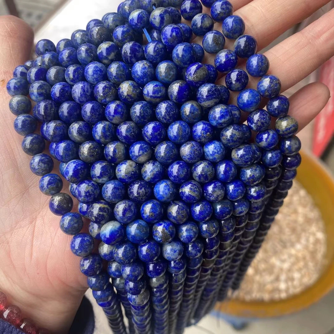 4mm 6mm 8mm10mm 12mm Stone Beads Lapis Lazuli Loose Round Bead Strand For Designer Bracelet Jewelry Making