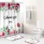 Import 4pcs brand name bathroom shower curtain customized logo shower curtain with 12 plastic shower curtain rings for bathroom from China