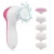 5 In 1 Battery Electric Rotating Facial Cleansing Brush Waterproof Face Cleanser Machine Soft Cleaning Massage Skin Care Tools