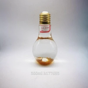 500ml lamp bulb glass bottle crafts for home decoration