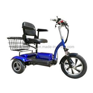 500W Lead-Acid Electric Tricycle, Ce Approved 3 Wheel Electric Scooter with Rear Basket (TC-013A)