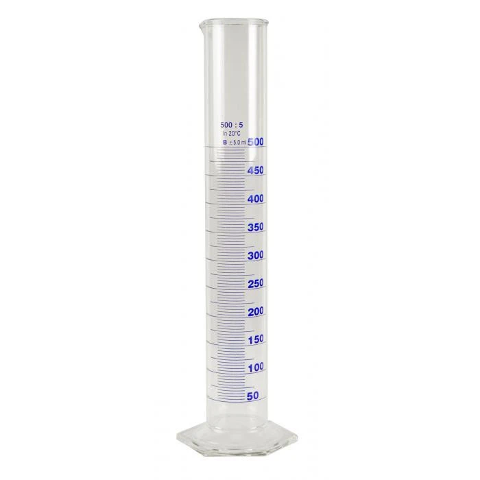 50ml Transparent Borosilicate Glass 3.3 Measuring Cylinder Hexagonal Base Graduated Cylinder