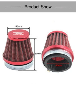 50mm Air Filter Intake Induction Kit Universal for Off-road Motorcycle ATV Quad Dirt Pit Bike Mushroom Head Air Filter Cleaner