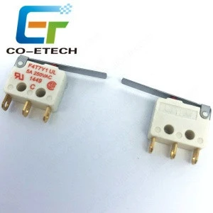 5A 250VAC 3P Micro Switch Limit Switch F4T7Y1UL With Handle and Gold-plated Foot