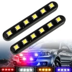 6 LED Strobe Warning Light Strobe Grill Flashing Breakdown Emergency Light Motorcycle Car Truck Beacon Lamp Amber Traffic Light
