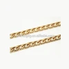 6 mm Stainless Steel Gold Flat Curb Chain, Open Link Chain Jewelry Findings