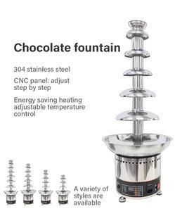 6 tier chocolate fountain industrial cheap price