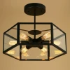 6lights big clear glass indoor decoration series pendant light for home