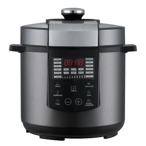 6Qt Electric Pressure Cooker Stainless Steel Non-stick Coating Inner Pot Cylinder Shape Multi-functional Cooker