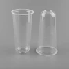 700-89 22oz  Clear Plastic Water Coffee Bubble Boba Milk Tea U Shape Cups With Flat Lids