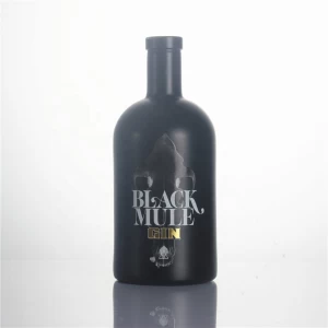 750 ml 700 ml cork top liquor spirits rum vodka whiskey tequila gin clear OSLO black color glass bottles