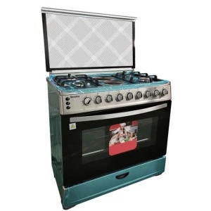 90x60cm 4 gas +2 electric cooking range stove with bakery oven electric and gas pizza oven