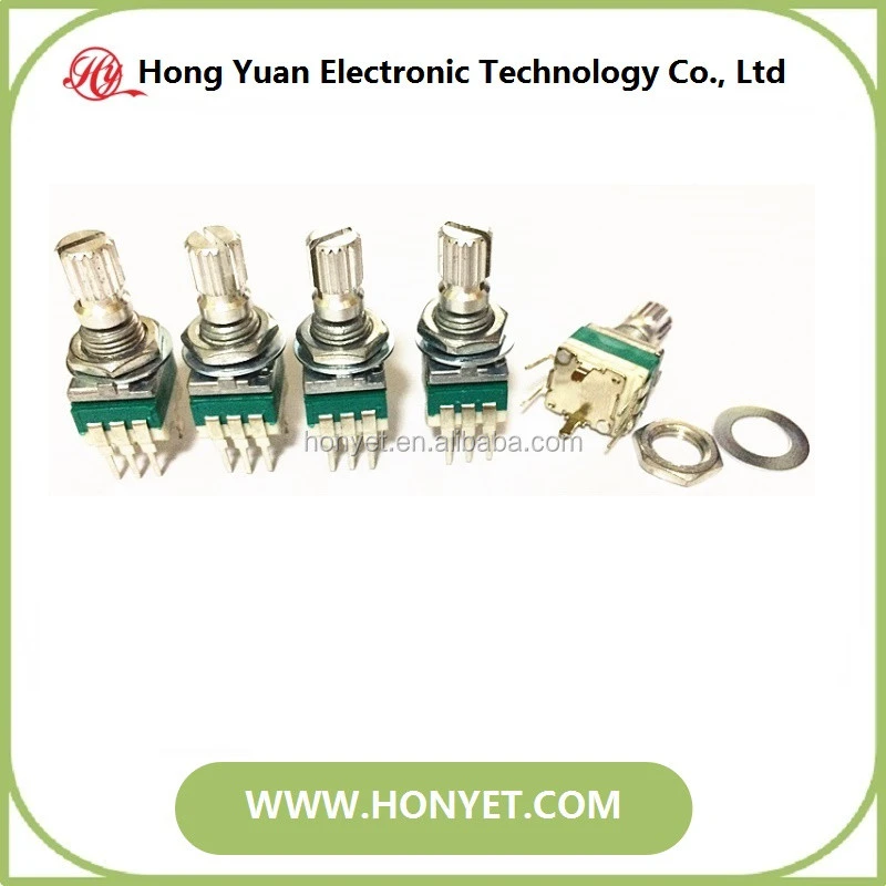 9mm single gang with push push switch potentiometers,hard turning feel