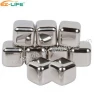 9pcs/LotBPA Free Stainless Steel Ice Cubes Whiskey Bar Set With Flannelette Bag