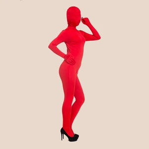 Accept customize mix colors cheap lycra red latex catsuit