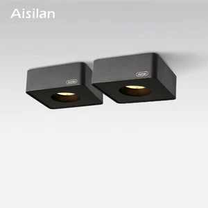 Aisilan commercial hotel living room anti glare ultra thin aluminum square Led down light