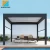 Aluminium louver garden bioclimatic waterproof gazebo pergola roof system with glass door