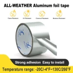 Aluminum Foil Adhesive Tape Ideal for Sealing Patching Hot Cold HVAC Duct Pipe Kitchen Tape