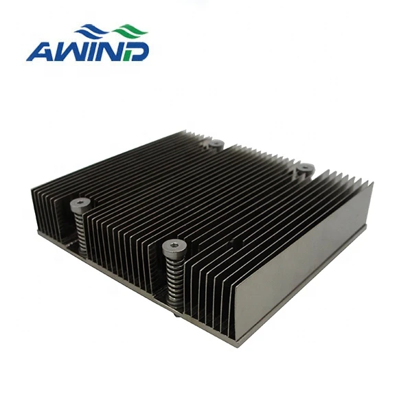 Aluminum welding heat sink with copper pipe heatpipes