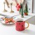 Import Amazon hot sell INS Christmas tress table dinnerware high quality porcelain cheap glazed ceramic flat plates from China