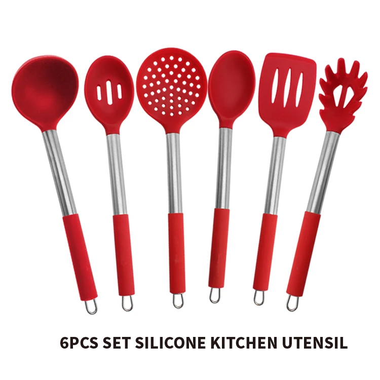 6pcs Kitchen Cooking Utensils Set, One-piece Plastic Nylon