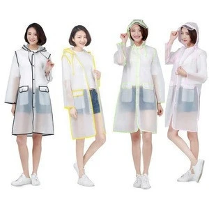 Amazon Top SellerWholesale Clear Transparent Plastic PVC Handbag Women Raincoat Jacket Poncho Waterproof Rain coat