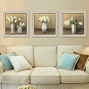 American pastoral village flowers canvas print home decor framed canvas art canvas painting