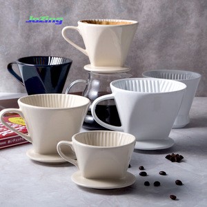 American Tradition Reusable Ceramic Coffee Filter Single Cup Pour Over Cone Coffee Dripper