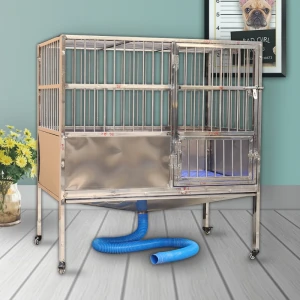 animal cage new model hot selling reinforced stainless steel fence outdoor dog crate cages  with toilet