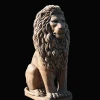 Antique Large Marble Lion Statue Life Size Stone Wildlife Garden Sculpture Ornament