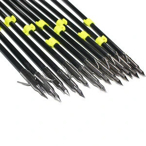 Archery Fishing Arrows 8mm Fiberglass Shaft Barb Grapple Point Hunting Bow Shoot Fish Arrows Fit for Compound Bows