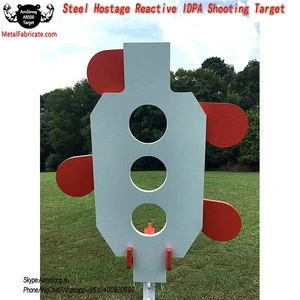 ArmStrong Metal T519 Zipper 3/8&quot; AR500 Steel Hostage Reactive Dueling Tree Shooting Target for T-Post