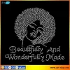 Artsky china made clear rhinestone Black Girls Rock Afro Lady crystal