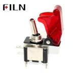 Auto Boat Truck Illuminated Led Toggle Car Switch With Safety Aircraft Flip Up Cover Guard Red Blue Green Yellow White 12V20A