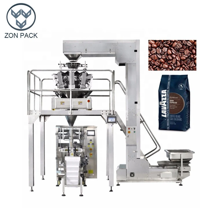 Automatic Weighing Multi-function Food Granule Coffee Bean Filling And Packaging Machine With Nitrogen Flushing