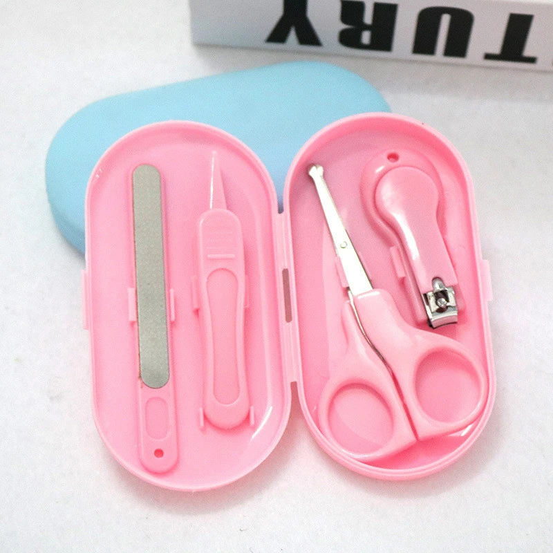 Baby Nail Clippers  Grooming Kit, Manicure Set, Safe Scissor, File &amp; Tweezer with Case (4 in 1) for Newborn