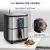 Import Bagotte BAF80 Stainless Pressure Cooker Deep Halogen Industrial No Oil Power Buy Commercial 5.5L Electric Digital Oven Air Fryer from China
