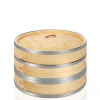 Bamboo 10-inch food steamer basket 2-tier stackable bamboo steamer