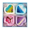 Bath Bombs Gift Set - 4 Heart-shaped Handmade Fizzies for Women - Perfect for Bubble & Spa Bath