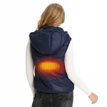 Battery USB Waterproof Womens Heated Vest Winter With Hood