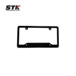 Black Anodized Aluminum License Plate Frame