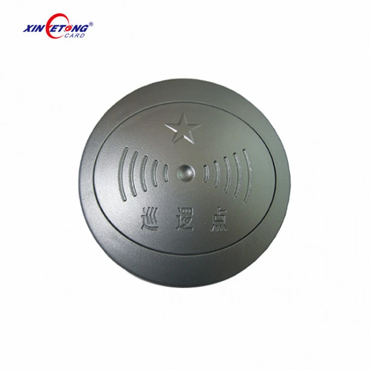 Black Checkpoint 125Khz Rfid Tag EM4100 ID Round Coin chip card Access Control Guard Tour Patrol System