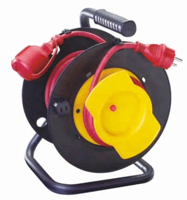black multifunction automatic retractable cable reel